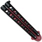 Preview: MP9 Balisong Trainings-Übungsmesser Butterfly rote Klinge