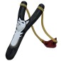 Preview: Small wood slingshot with motif, slingshot wolf, Zwille