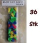 Preview: Blowgun darts, 36 pieces, assorted colors for blowguns up to max. 10 mm