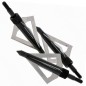 Preview: Jagdspitzen Pfeilspitzen 4 Klingen Broadhead 3 Stück zum aufschrauben