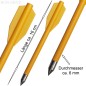 Preview: 12 crossbow arrows plastic for pistol crossbow with 50 lbs yellow