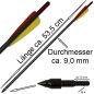 Preview: Armbrustpfeile Alu 20" schwarz 6er Pack