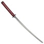 Preview: Samuraischwert rot, Klinge mit leichter Struktur