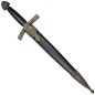 Preview: Dagger Ivanhoe, dagger handle and sheath with decorated elements