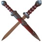 Preview: Haller, Römer Dolch, silber/braun, mit Steckscheide