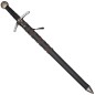 Preview: Haller, fantasy crusader dagger, plastic sheath wrapped with leather strap