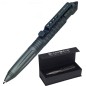 Preview: BlackField Tactical Pen Kubotan Kugelschreiber grau in Geschenkbox