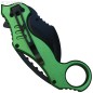 Preview: Zombie Dead Karambit Taschenmesser federunterstützt grün/rot