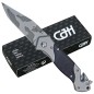 Preview: CJH Rettungsmesser, Einhandmesser, Camo Klinge, G10 Schalen