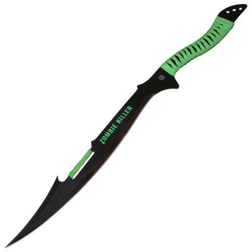 Preview: MP9 Zombie Double Hunting Knife Machete Ganzstahl und Nylonetui