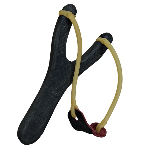 Preview: Small wood slingshot with motif, slingshot wolf, Zwille