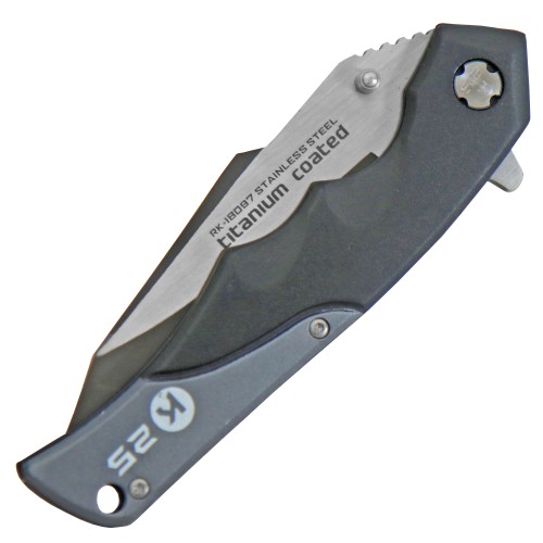 K25, Taschenmesser, Einhand, Alu, Clip, Flipper, Linerlock, Etui