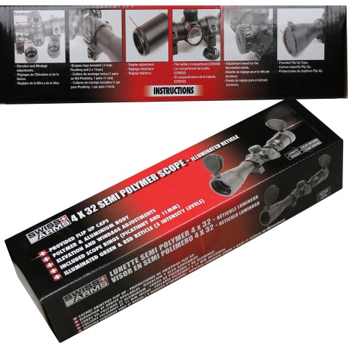 SWISS ARMS, Zielfernrohr 4 x 32, Schießsport, Schützen, Luftgewehr, Airsoft,