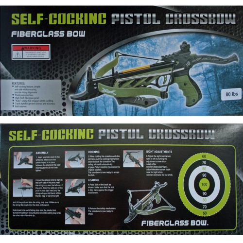 Pistol crossbow "Alligator I" 80 lbs/38 kg green