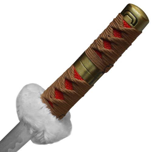 Mini Laws Katana, Griff mit dekorativer Wicklung