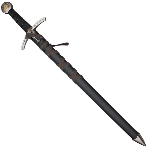 Haller, fantasy crusader dagger, plastic sheath wrapped with leather strap