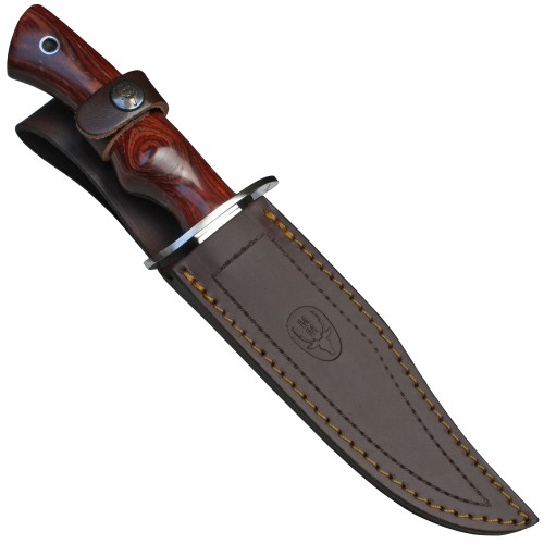 Muela Cazorla Bowie Jagdmesser Pakkaholzgriff