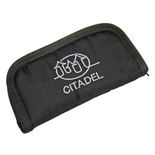 Citadel, pocket knife, zippered case