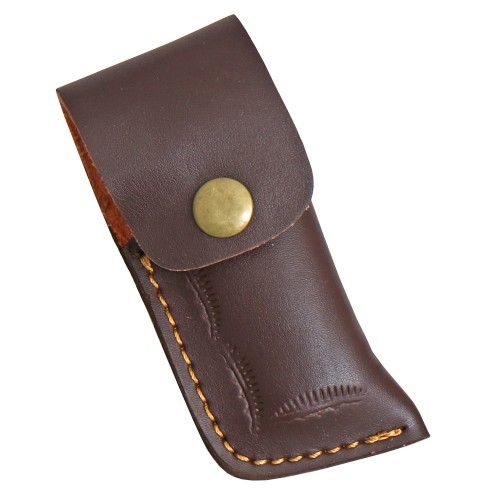 Haller, pocket knife, wengen wood, leather case, backlock