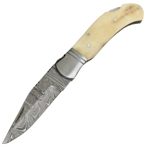 Preview: Haller, pocket knife, two-handed knife, horn handle, leather sheath
