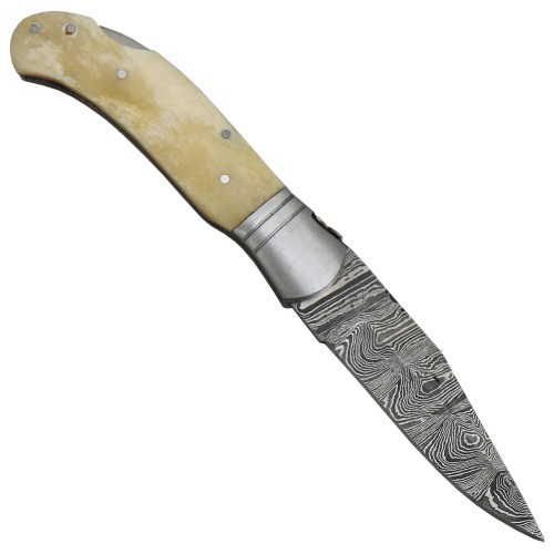 Preview: Haller, pocket knife, two-handed knife, horn handle, leather sheath