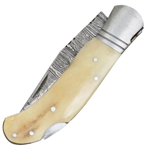 Preview: Haller, pocket knife, two-handed knife, horn handle, leather sheath