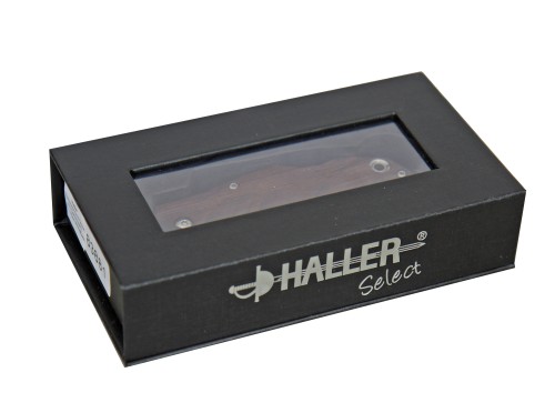 Haller Select, pocket knife, wengen wood, leather case, gift box