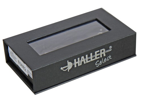 Haller Select, pocket knife, ebony, leather case, gift box