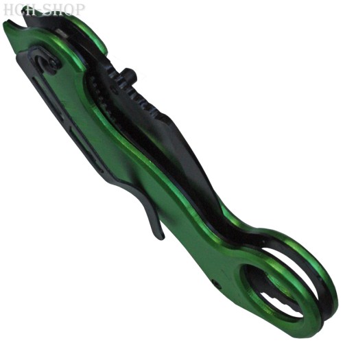 Zombie Dead Karambit Taschenmesser federunterstützt grün/rot