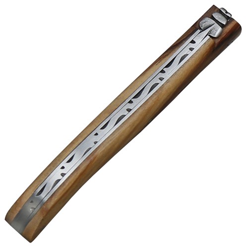 Coutellerie Le Fidele, Laguiole Pocket Knife, Olive Wood, Leather Case