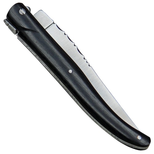 Coutellerie Le Fidele, Laguiole Taschenmesser, Ebenholz, Lederetui