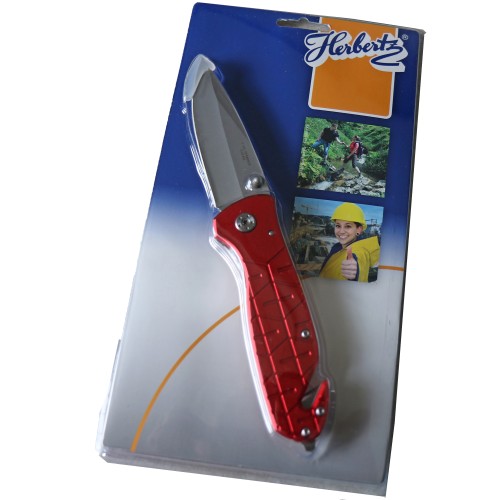 Herbertz, Rettungsmesser Rescue Knife, rot, Blister