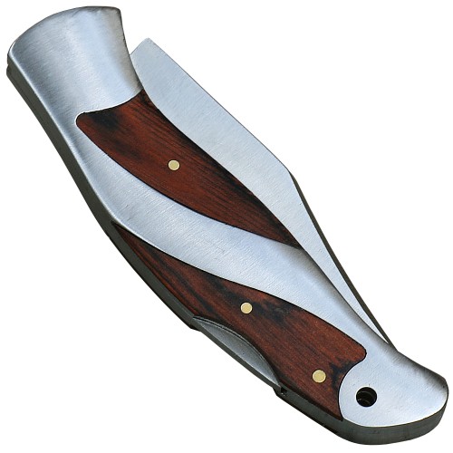 Herbertz Taschenmesser, Pakkaholz, Back Lock,  Holzschatulle