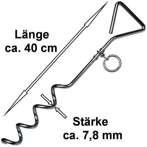 Preview: MFH, spiral peg, metal peg, fastening ring, tent accessories,