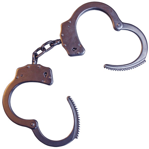 Stainless Steel Handcuffs with Lock Between Chain and 2 Keys