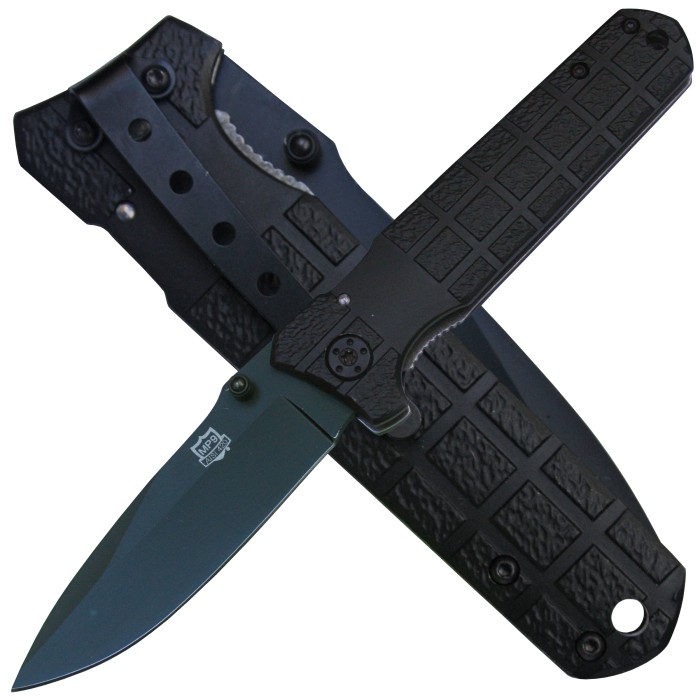 MP9 Einhandmesser Black Granade mit Gürtelclip