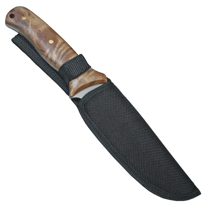 MP9 Gürtelmesser WOODLAND Ahorn-Wurzelholz-Schalen