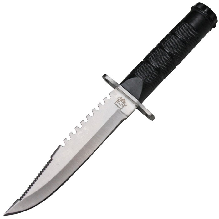 MP9 Survival Messer schwarzer Metallgriff
