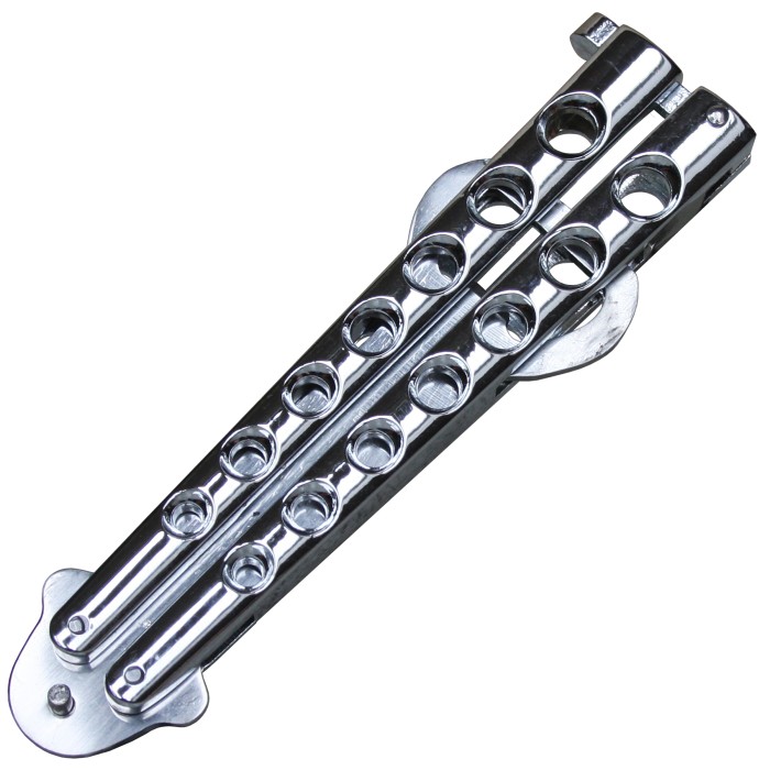 Balisong Cerveza, Flaschenöffner, silberfarben, Butterfly Form