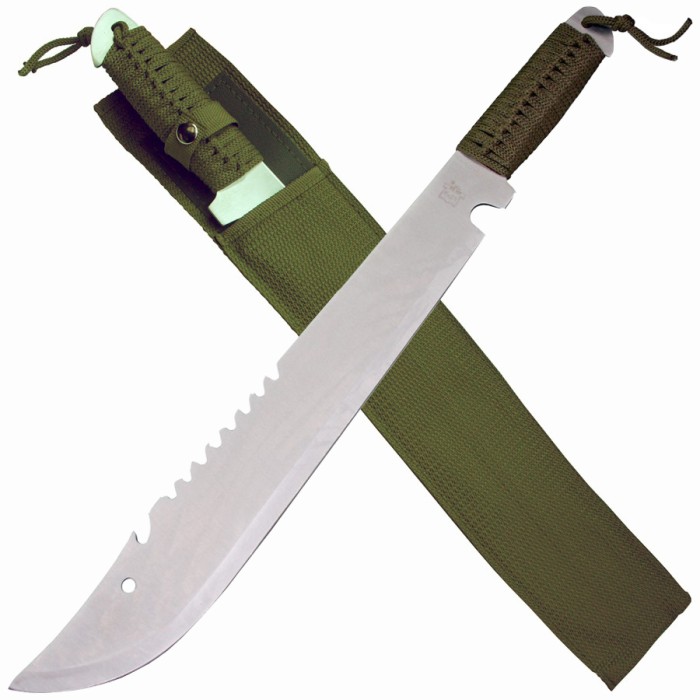 MP9 Machete, Haumesser, Full Tang mit oliver Nylonscheide