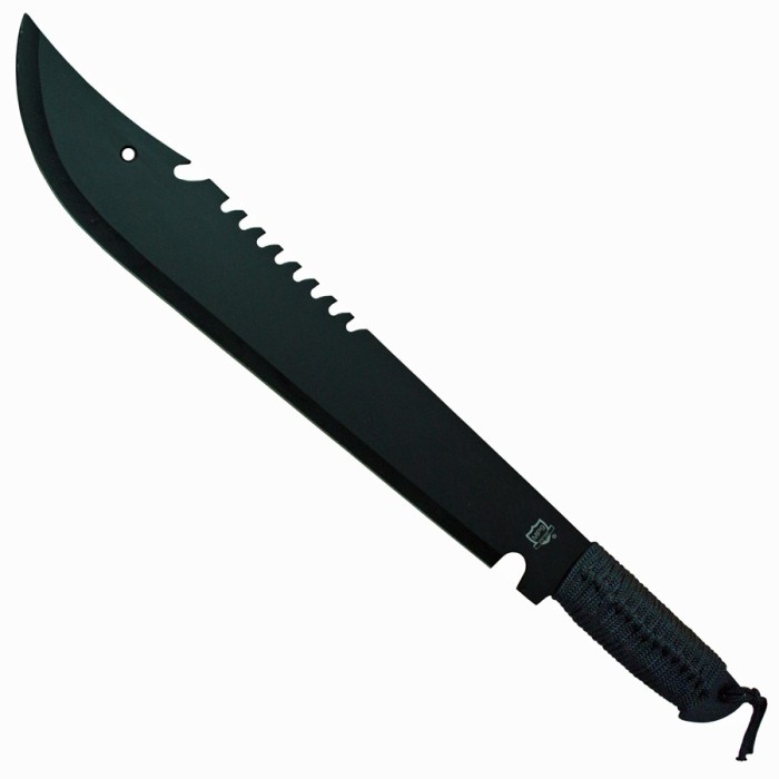 MP9 machete cleaver, 34 cm black blade with nylon sheath