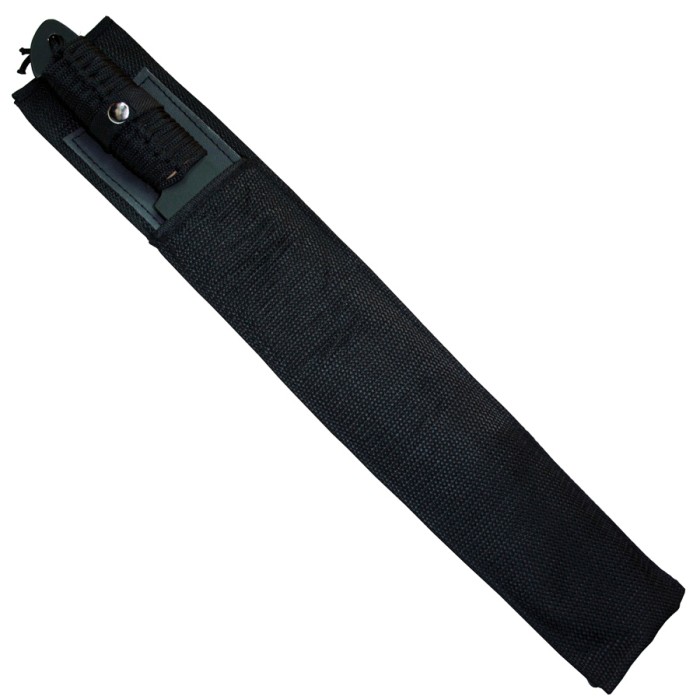 MP9 machete cleaver, 34 cm black blade with nylon sheath