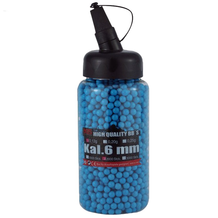 BGS airsoft balls in a practical dispenser 2000 Blue 0.12g