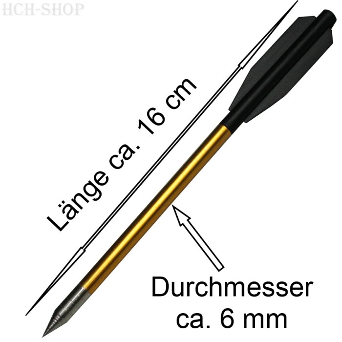 Crossbow 12 ALU crossbow arrows for pistol crossbows gold colored