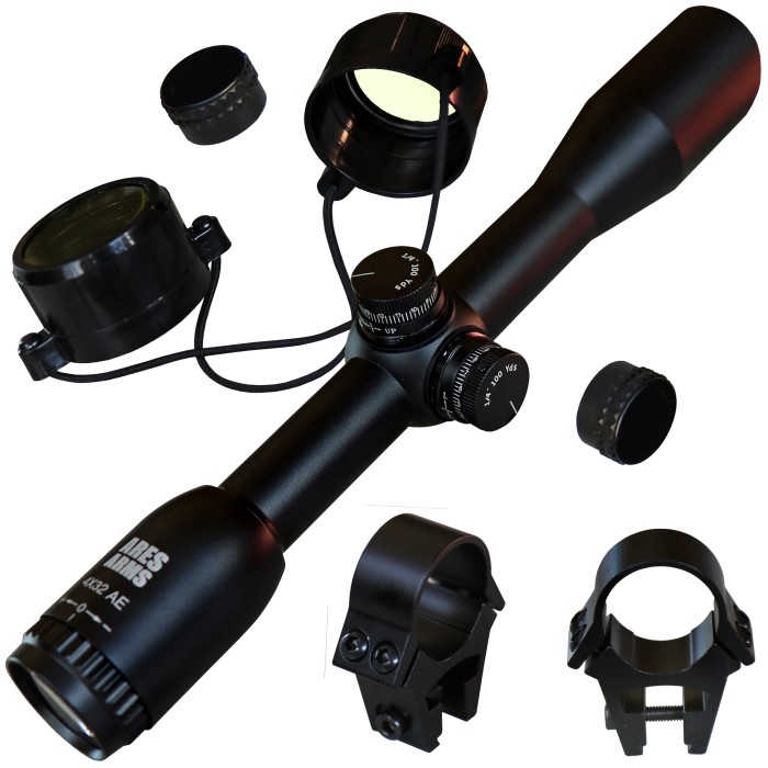 ARES ARMS Zielfernrohr 4 x 32 mit vergüteter Optik 11mm Montage