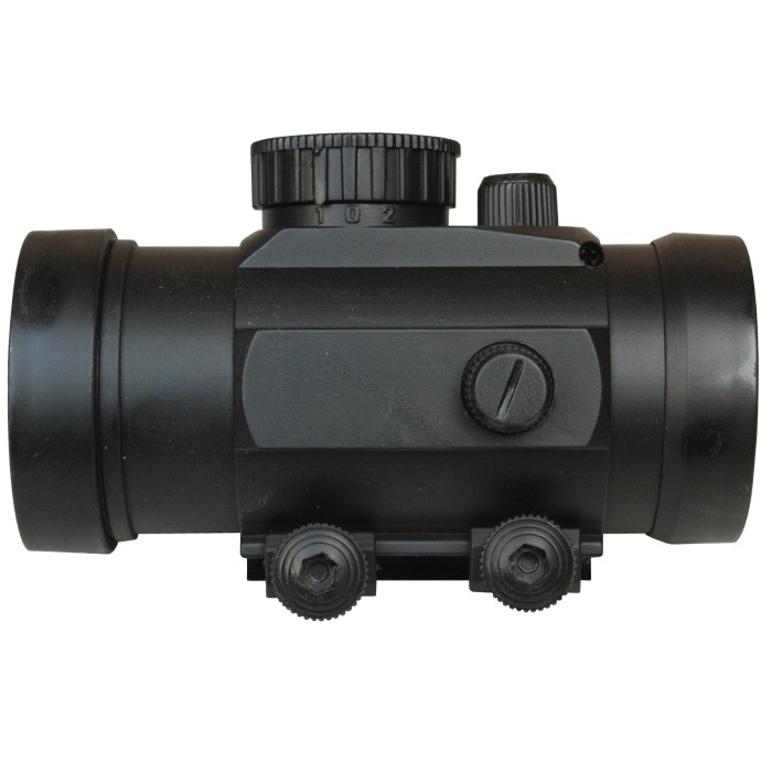 Buchner, red dot sight, aiming device, button battery