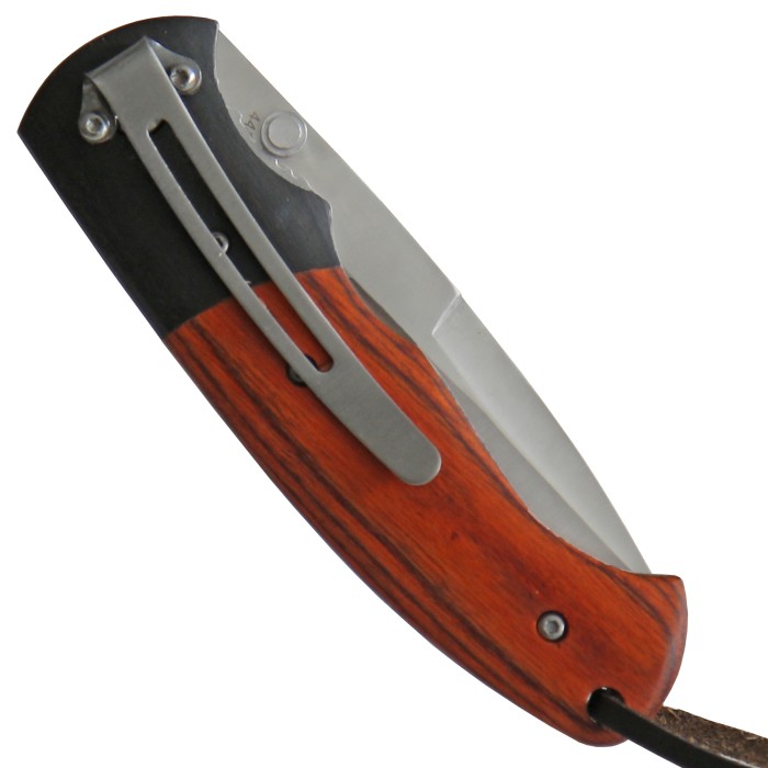 Magnum, pocket knife, thumb stud, clip, lanyard, pakka wood