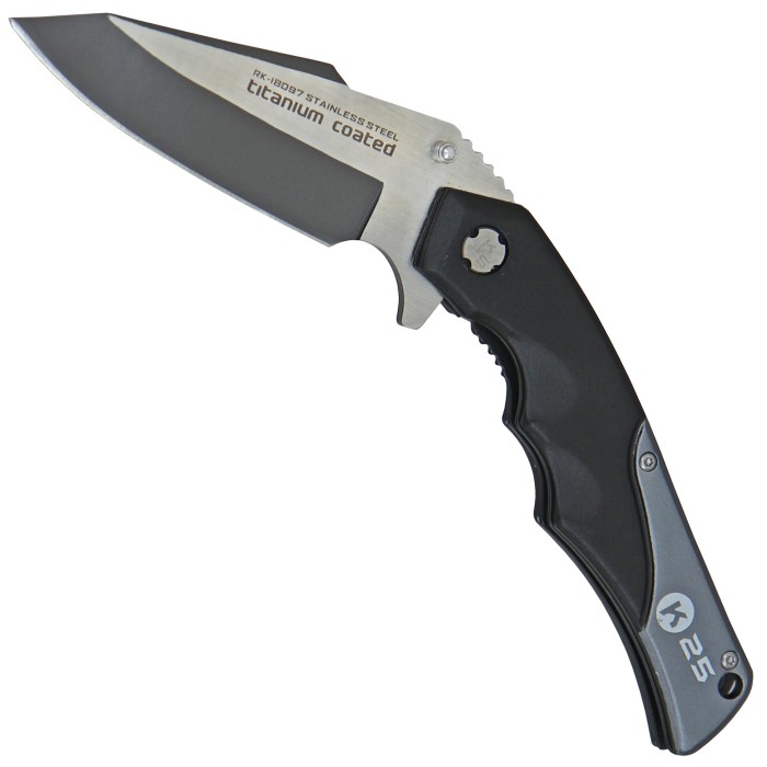 K25, Taschenmesser, Einhand, Alu, Clip, Flipper, Linerlock, Etui