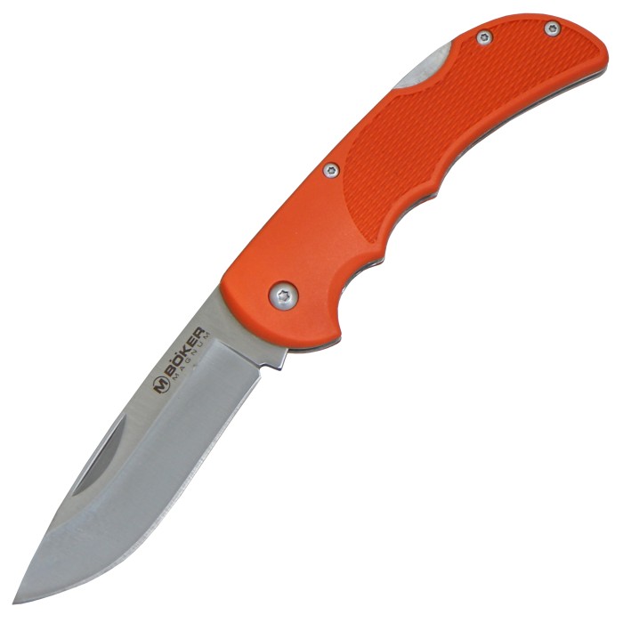 Magnum by Böker, Taschenmesser, TPR Schalen orange, Backlock, Nylon Etui