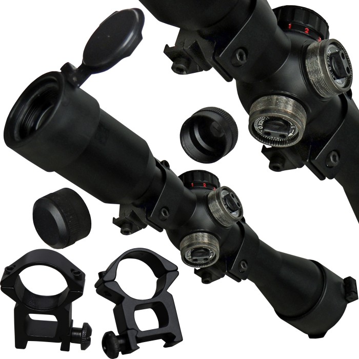 SWISS ARMS Zielfernrohr 4 x 32 IR Rail- und Prismenschiene